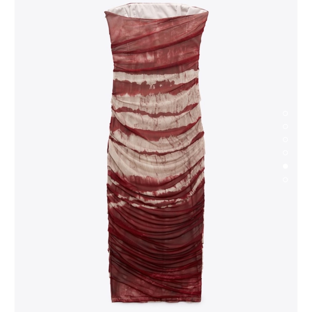 PRINTED MIDI DRESS - Picture 4 of 5